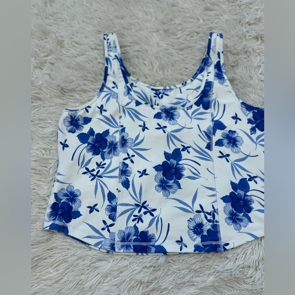 LoveshackFancy Indigrina Peplum-Hem Tank Top - Size XL - Picture 5 of 8